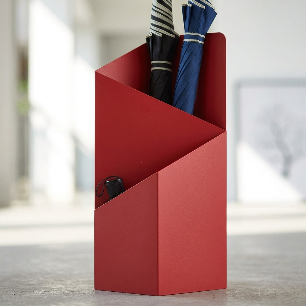 Modern Geometric Umbrella Holder for Stylish Entrances