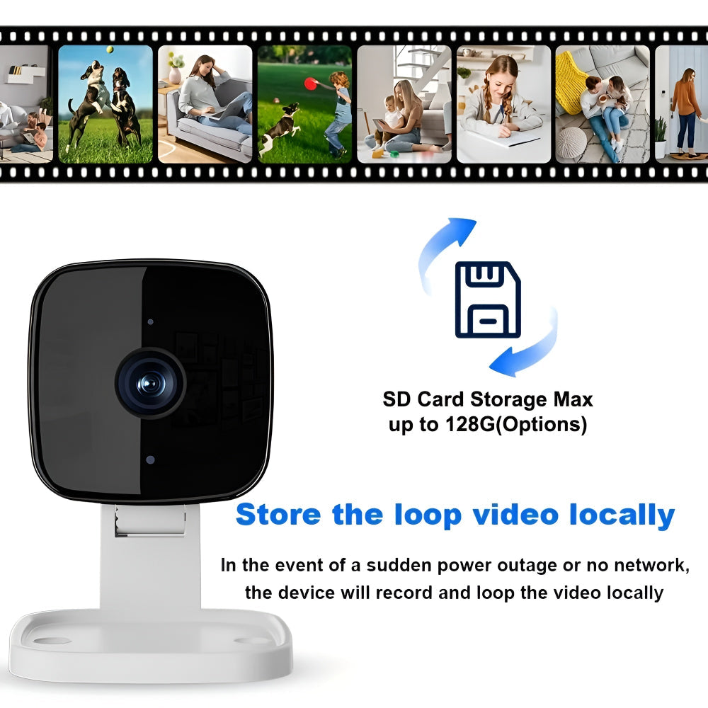 Indoor WiFi Baby Monitor with Security Camera Functionality