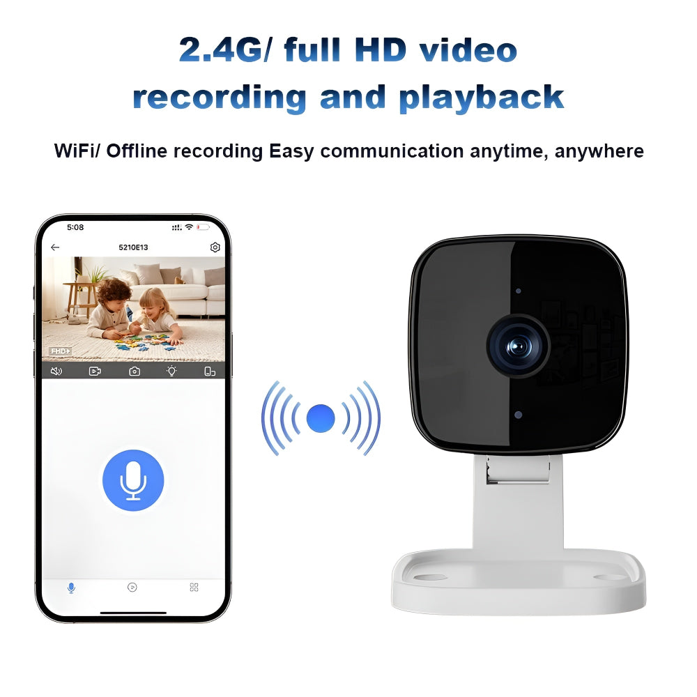 Indoor WiFi Baby Monitor with Security Camera Functionality