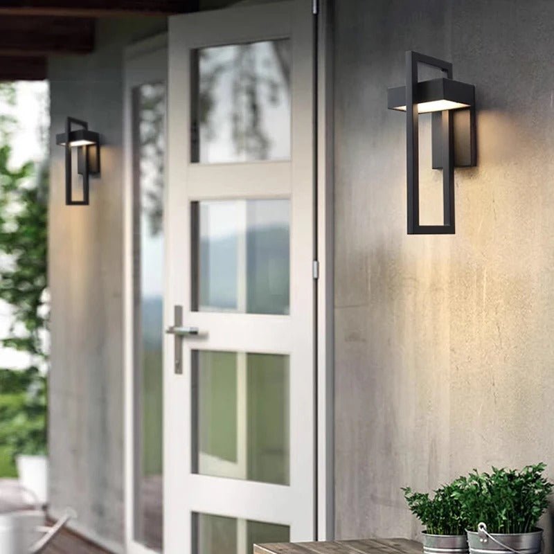 Scandinavian Style LED Wall Lamp for Outdoor Use in Aluminium