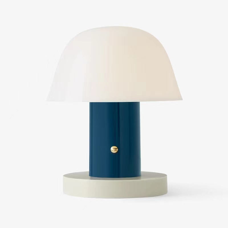 Contemporary LED Desk Lamp with Rechargeable Mushroom Design