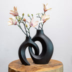 Intertwined Ceramic Vase for Flowers