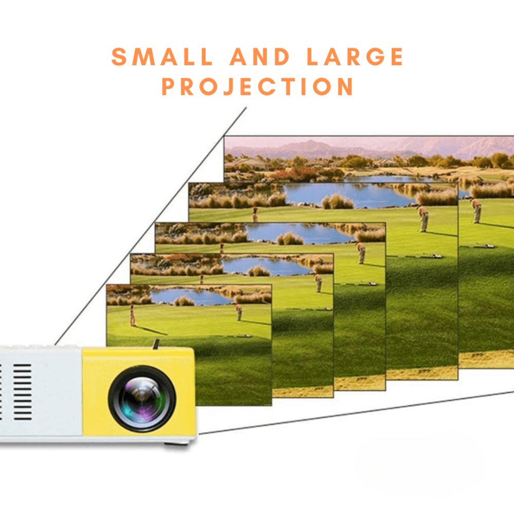 Compact Mini Projector for Home and Outdoor Cinema with HDMI