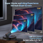 Portable Mini Projector with 1080P Streaming for Home Entertainment