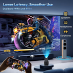 Portable Mini Projector with 1080P Streaming for Home Entertainment