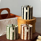 Charming Striped Ceramic Coffee Mug