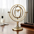 Elegant Sand Timer with Hourglass Design and Metal Frame