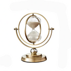 Elegant Sand Timer with Hourglass Design and Metal Frame