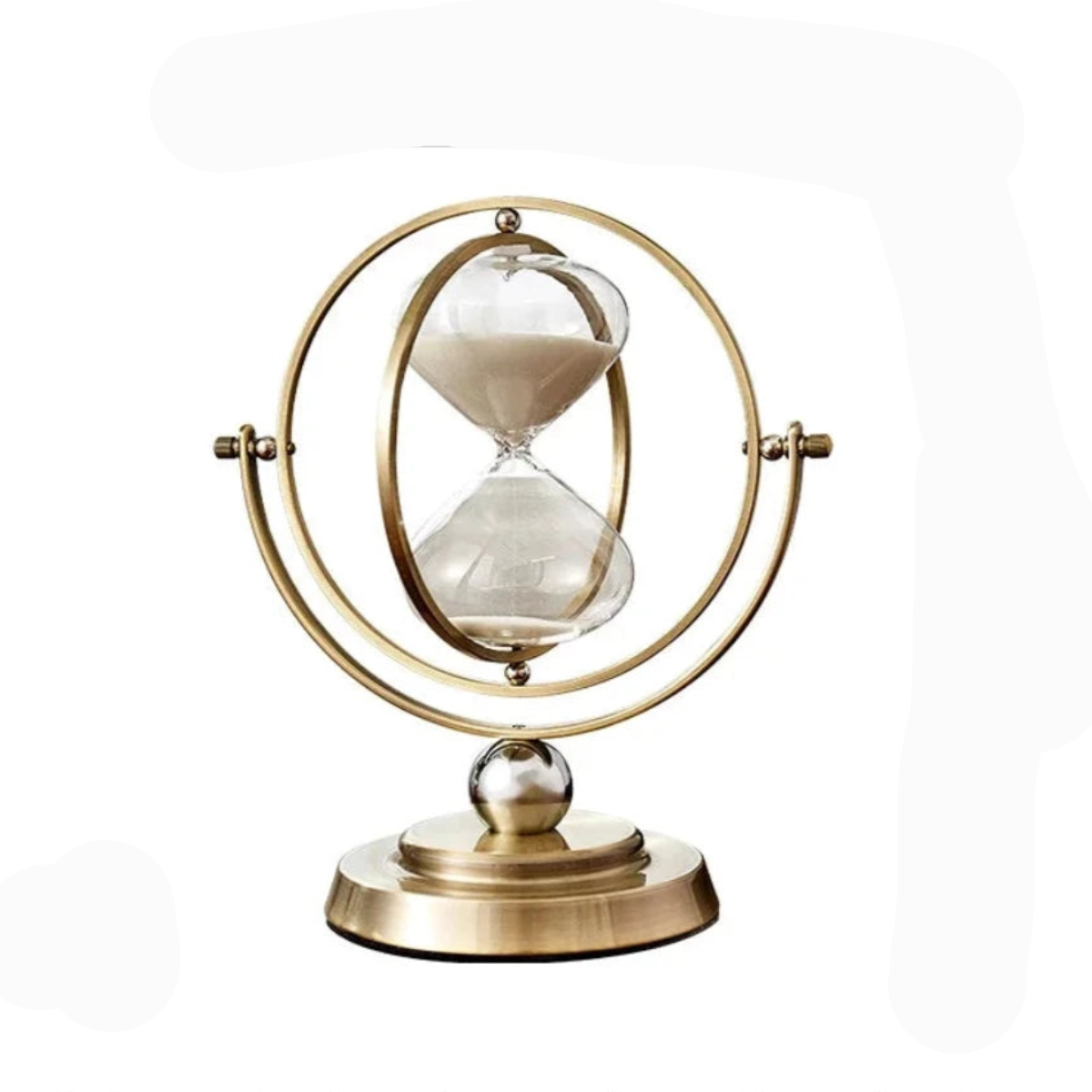 Elegant Sand Timer with Hourglass Design and Metal Frame