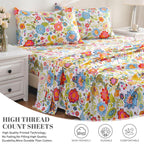 Serene Floral Comfort Sheet Set for Restful Nights