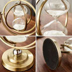 Elegant Sand Timer with Hourglass Design and Metal Frame
