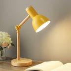 Scandinavian Minimalist Desk Lamp with LED – Wooden Design