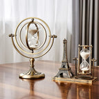 Elegant Sand Timer with Hourglass Design and Metal Frame