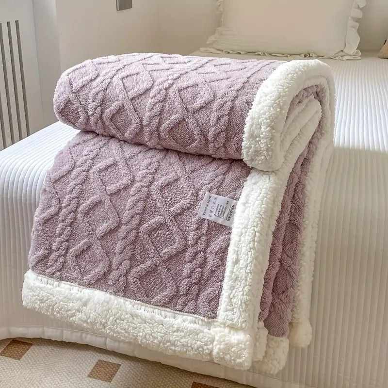 Sherpa Snuggle Blanket – Soft and Warm Throw for Comfort