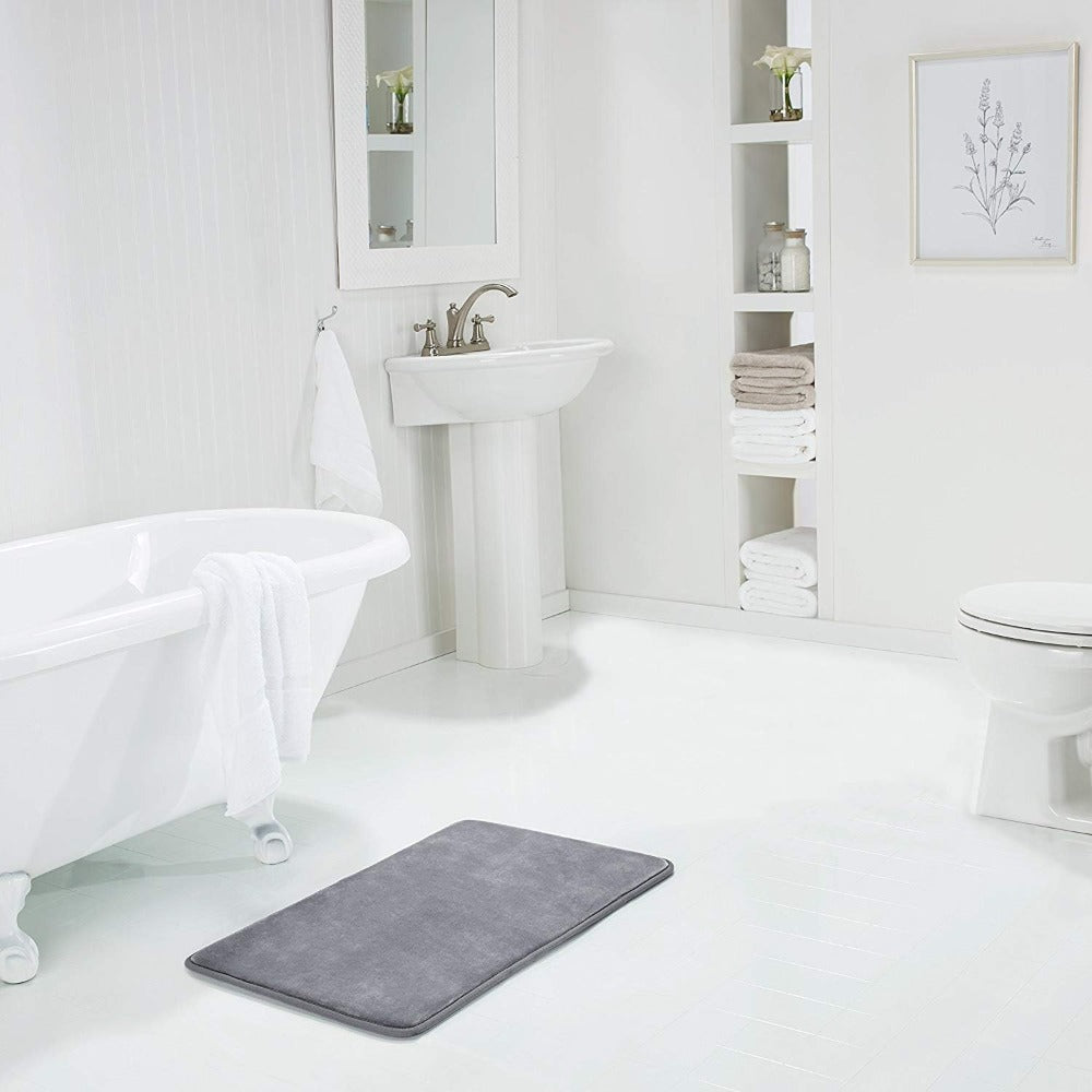 Soft Memory Foam Bath Mat for Comfortable Step