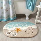 Ocean-Themed Soft Microfiber Bath Rug