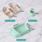 Kids Plate Set with Cup in Car Shape