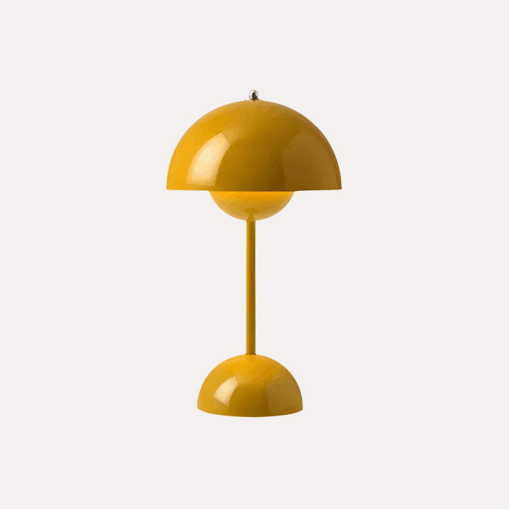 Portable Table Lamp with Rechargeable Dome Shade