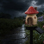 Fairy House Solar Lights for Garden - Set of 6 Unique Designs