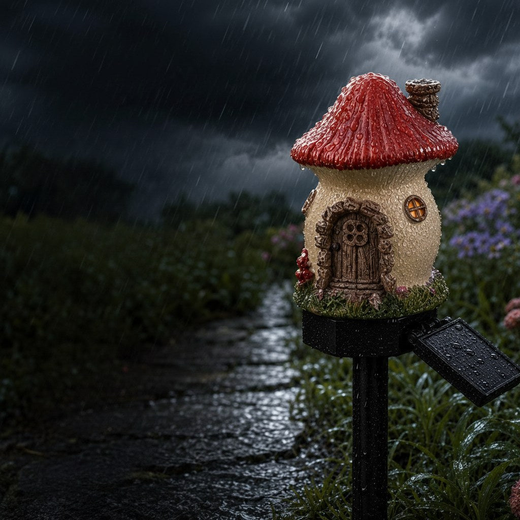 Fairy House Solar Lights for Garden - Set of 6 Unique Designs