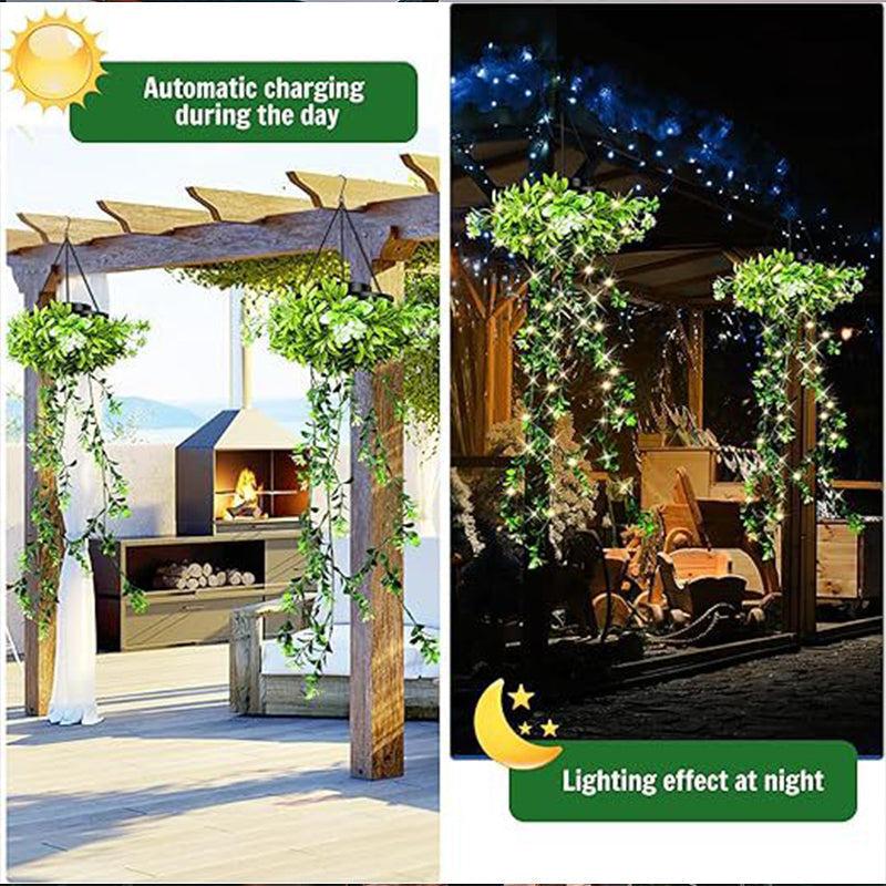 Solar-Powered Ivy Lantern for Hanging – 8 Lighting Options