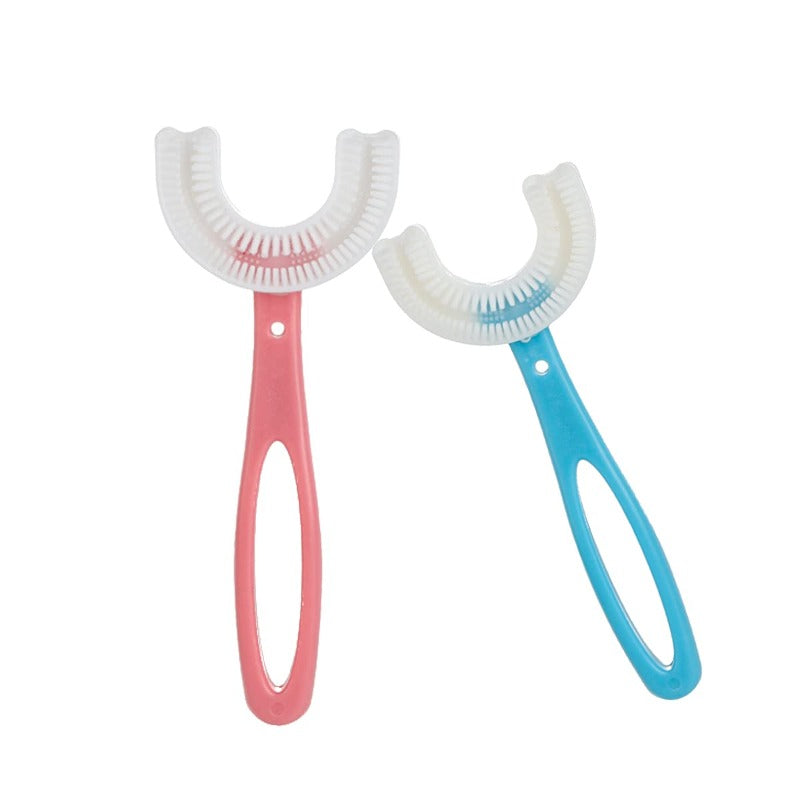 Kids' 2-Pack U-Shaped Toothbrush with 360° Coverage