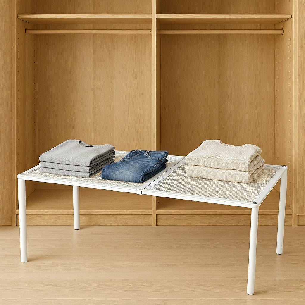 Adjustable Closet Shelf - Increases Your Storage Space