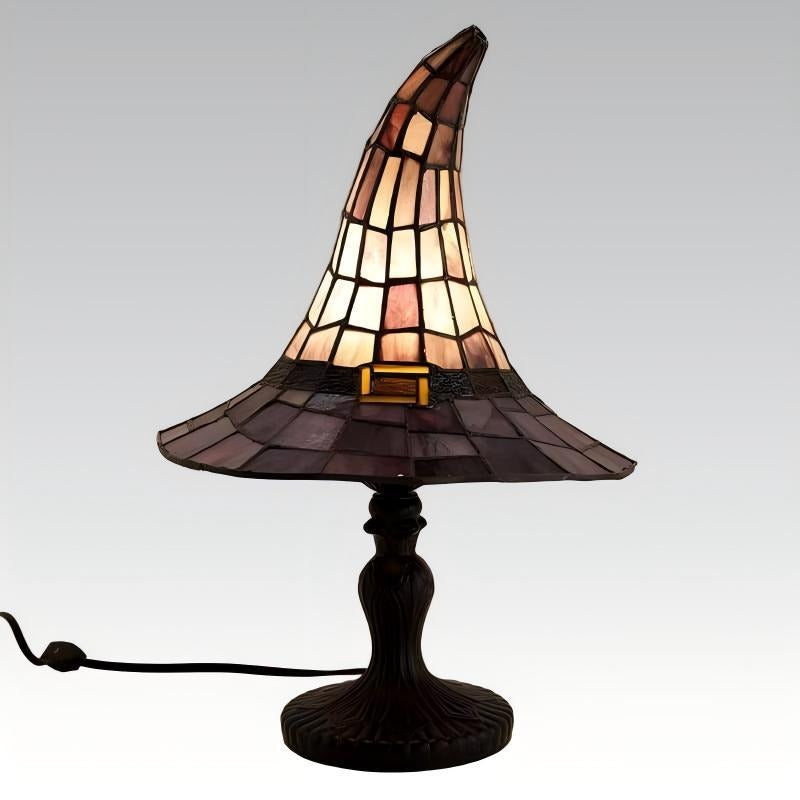 Witch Hat Design Stained Glass Lamp for Tables