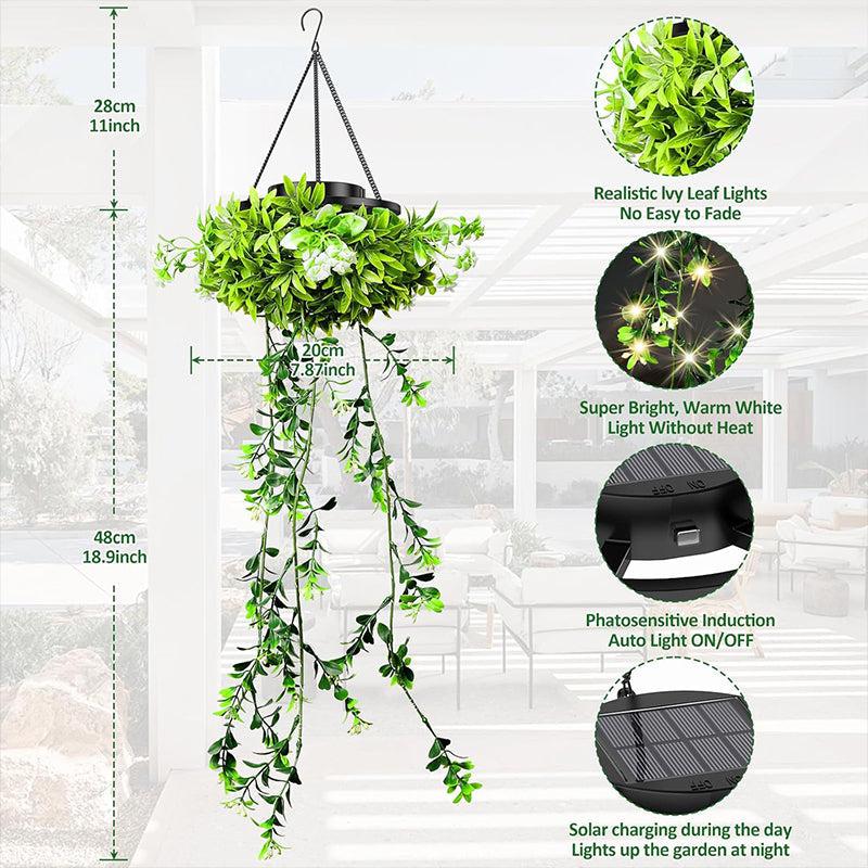 Solar-Powered Ivy Lantern for Hanging – 8 Lighting Options
