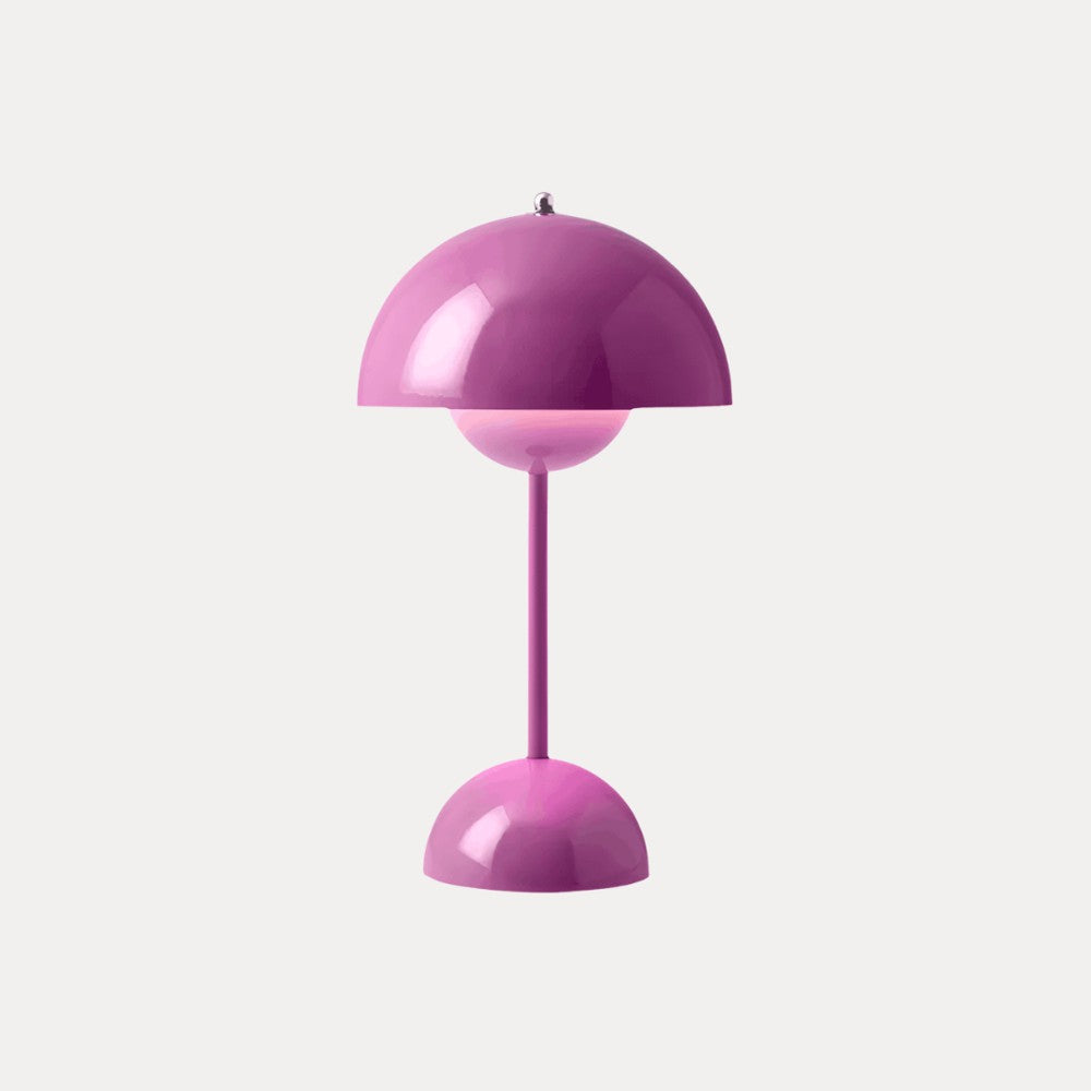 Portable Table Lamp with Rechargeable Dome Shade
