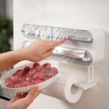 Towel Holder and Magnetic Wrap Dispenser