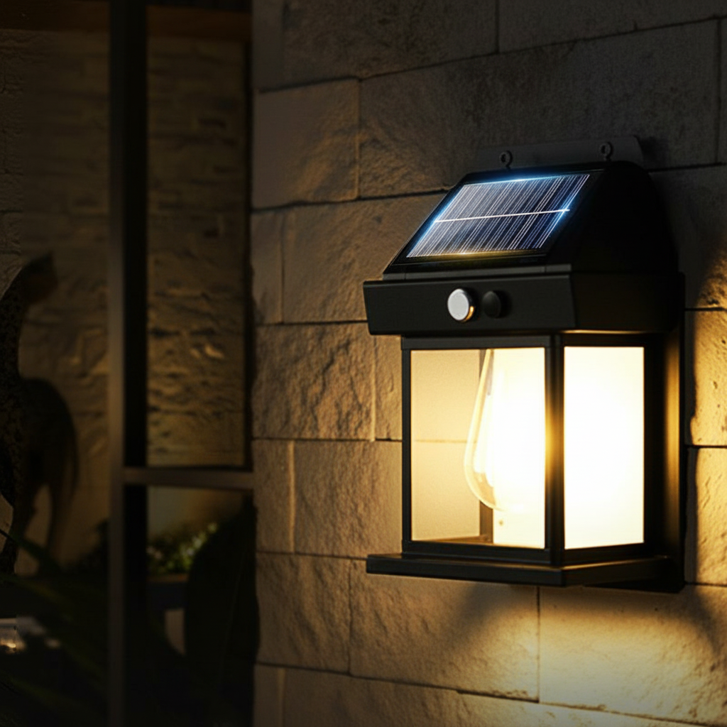 Motion Sensor Wall Light Powered by Solar Energy