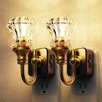 Wall-Mounted Vintage Night Light with Plug-In Design