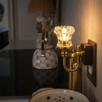 Wall-Mounted Vintage Night Light with Plug-In Design