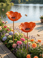 Artisan Metal Floral Garden Stake