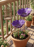 Artisan Metal Floral Garden Stake