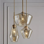 Crystal Glass Pendant Lamp with Prism Design