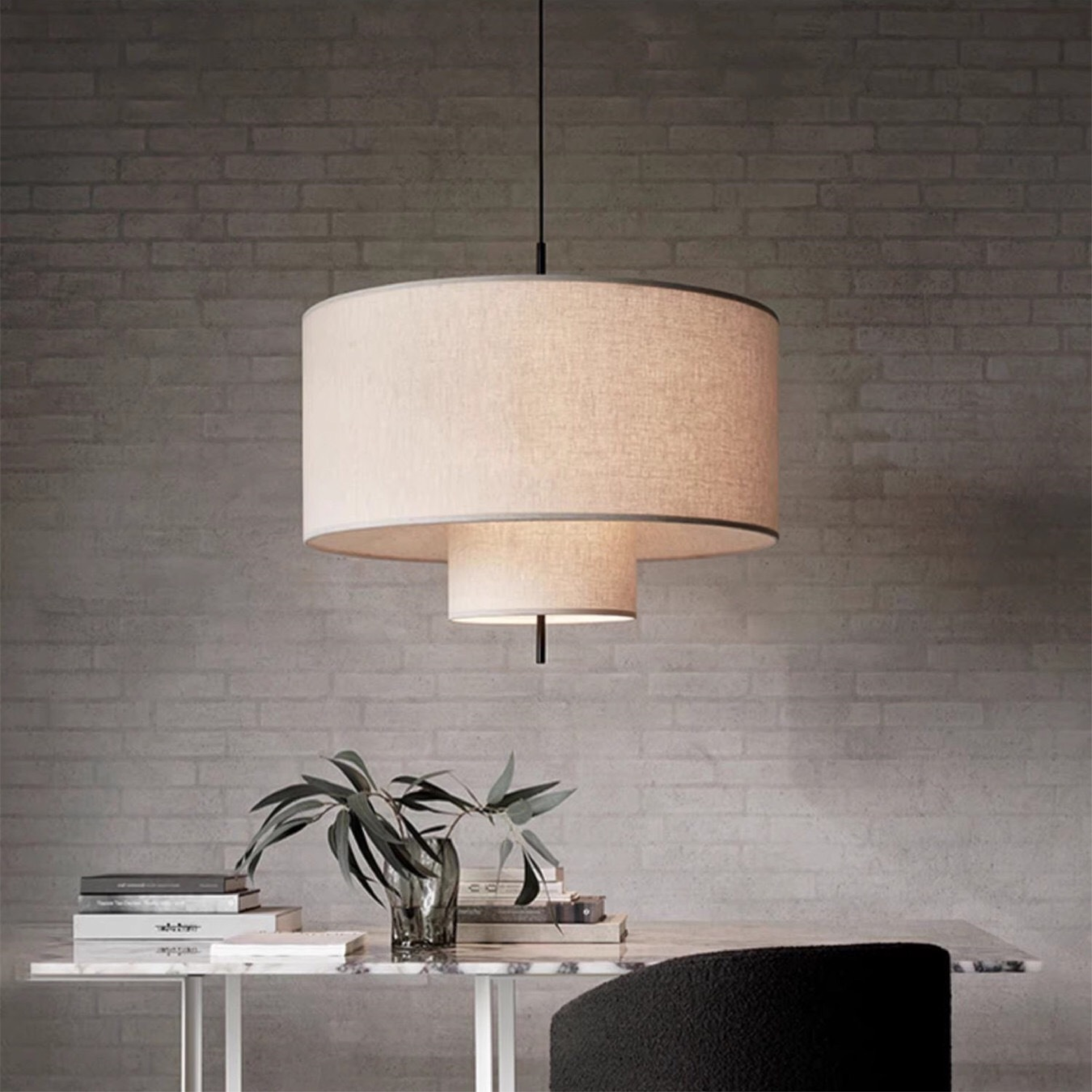 Sleek Silk Hanging Light Fixture