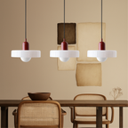 Triple Glass Pendant Light in Bauhaus Style