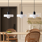 Triple Glass Pendant Light in Bauhaus Style
