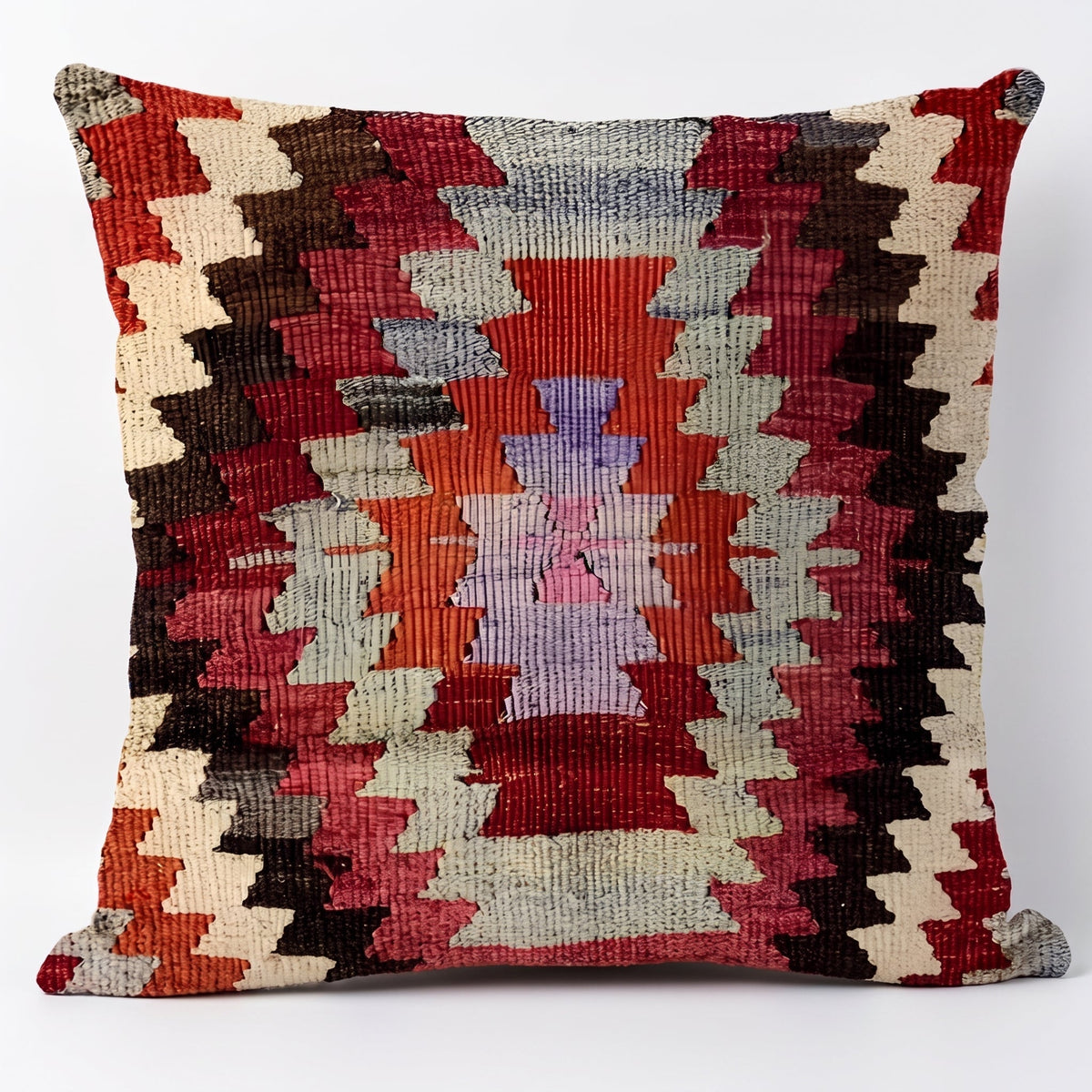 Geometric Ethnic Patterned Kilim Throw Pillow Cover