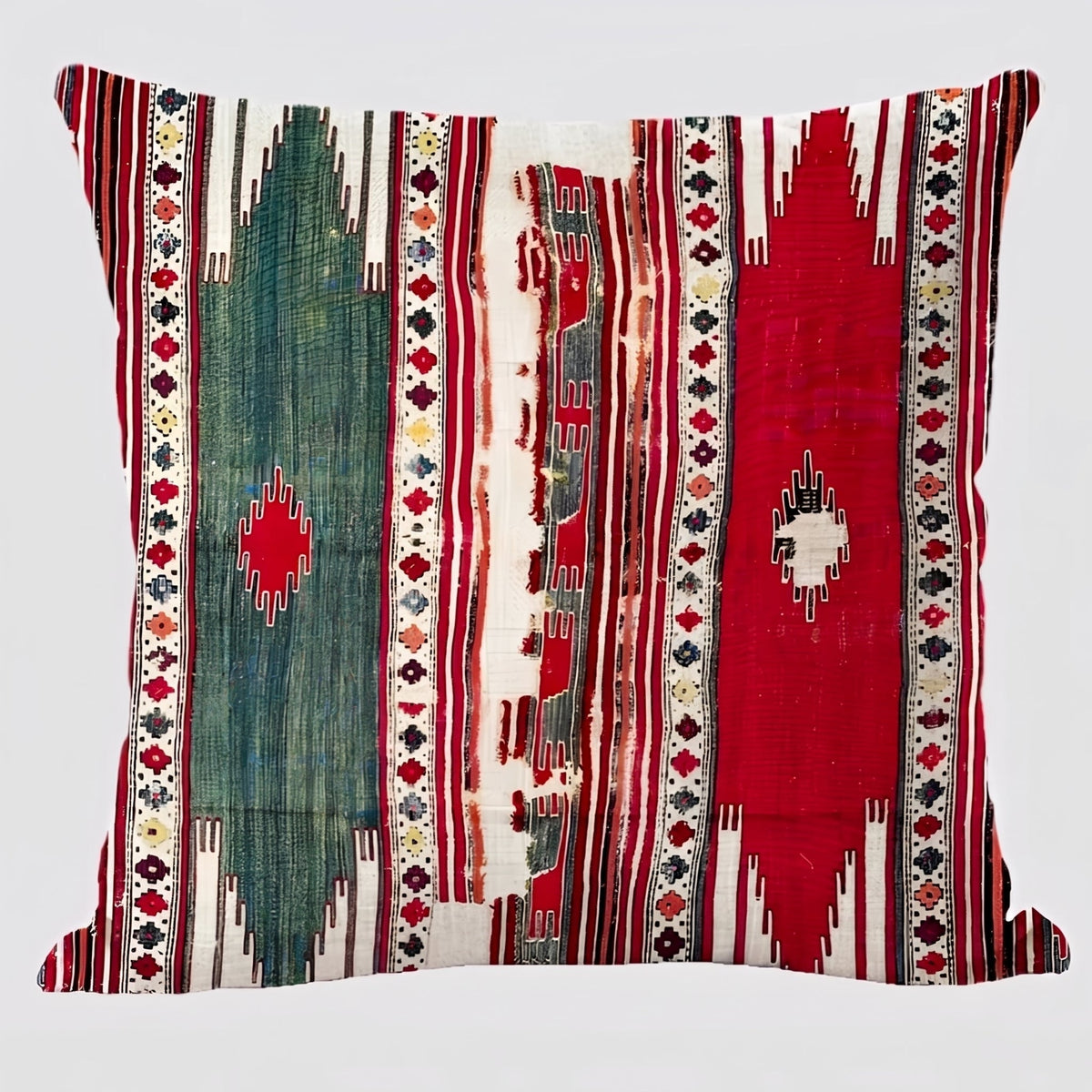 Geometric Ethnic Patterned Kilim Throw Pillow Cover