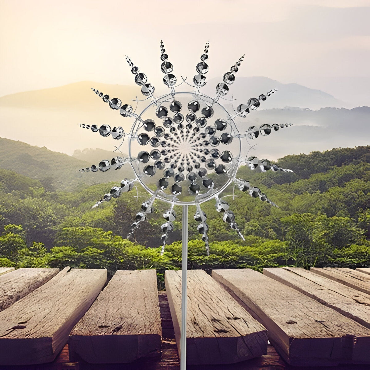 Metal Wind Spinner with Kinetic Design