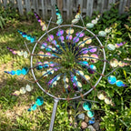 Double Wheel Kinetic Metal Garden Wind Spinner