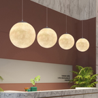 Moon Pendant Light with Lunar Glow