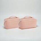 Large Capacity Cosmetic Case - Travel Organizer Makeup Bag with PU Shell