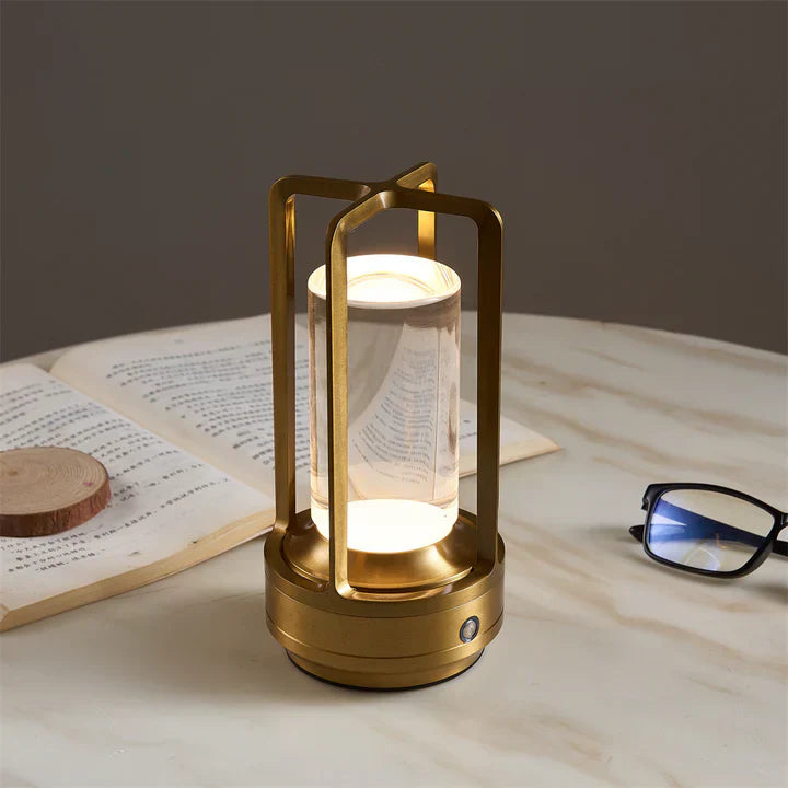 Contemporary Desk Lamp with Wireless Lantern Design
