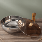 Spacious Mixing Bowl Featuring a Glass Cover