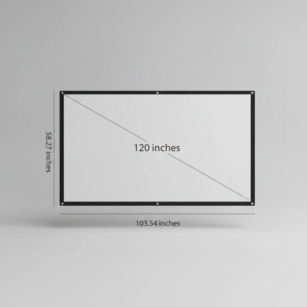 Portable 100-Inch Foldable Large Projection Screen