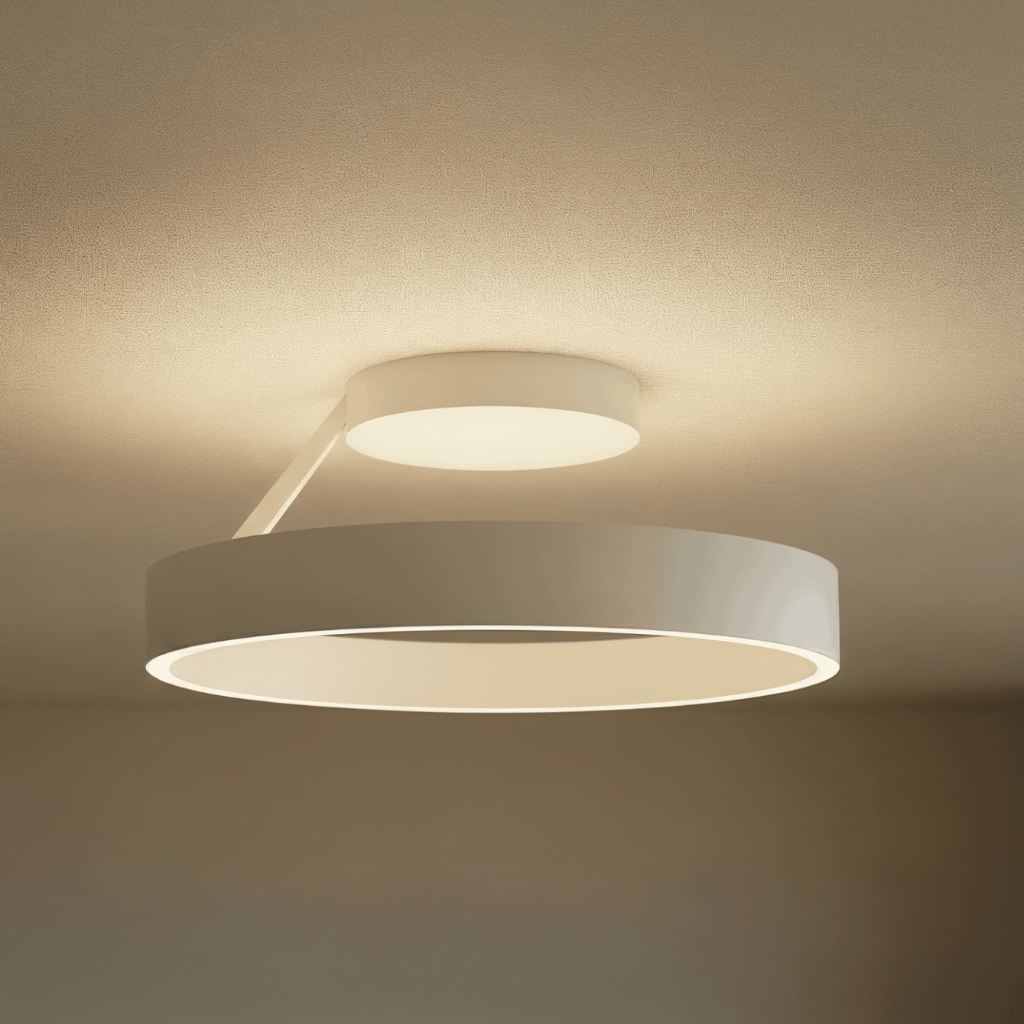 Round Flush Mount Ceiling Light with LED Illumination